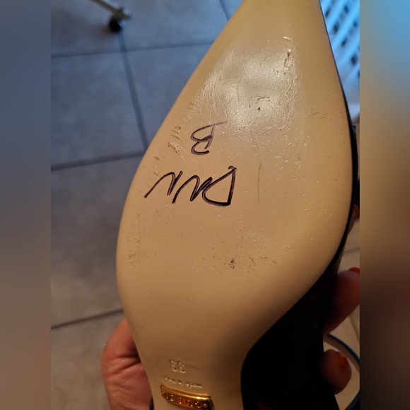 Gucci Zumi Black Leather Horsebit GG Pointed Toe Slingback Kitten heels - Picture 8 of 11